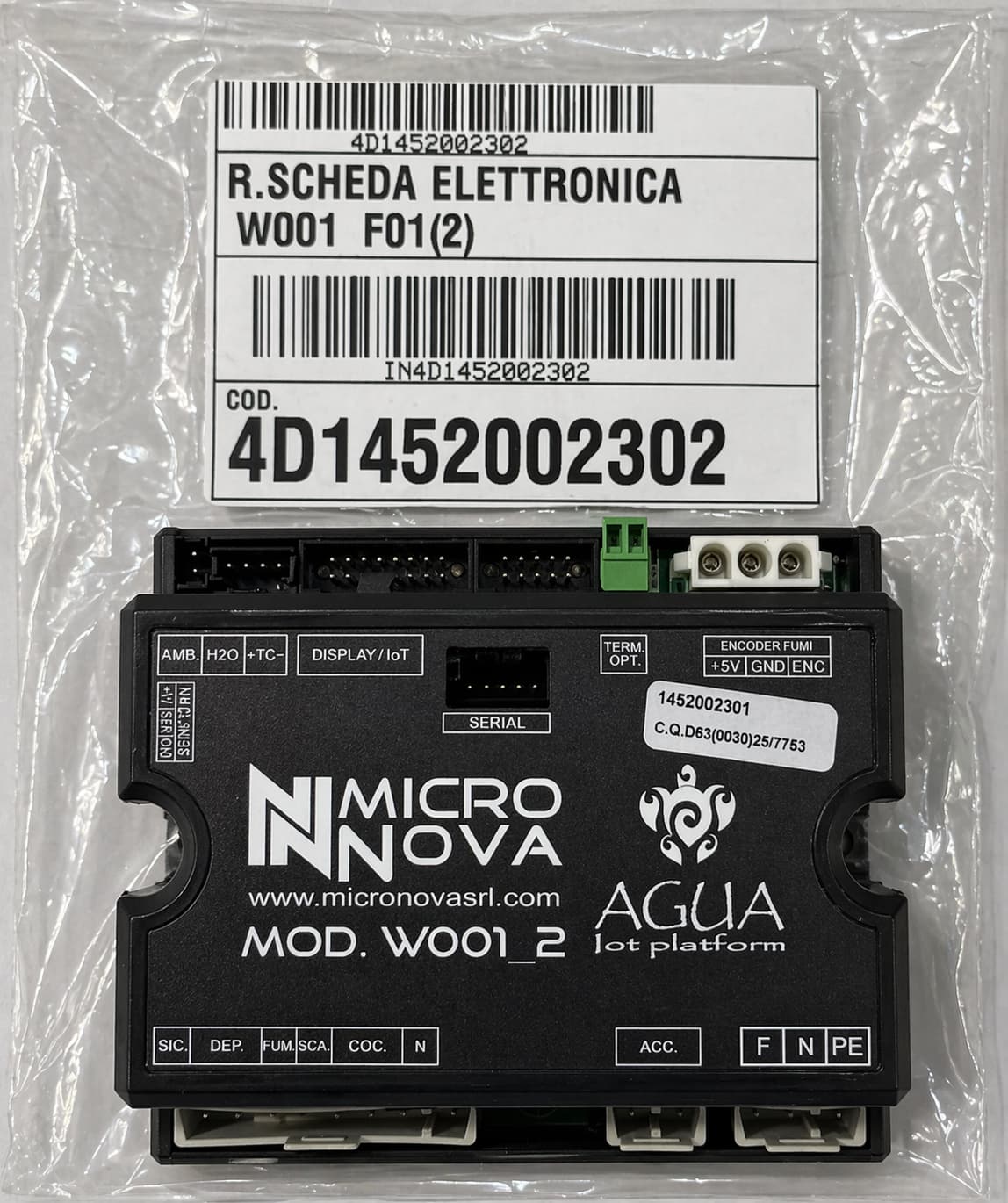 Tarjeta madre W001 MICRONOVA (Soft. Precargado Cristal 7)
